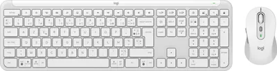 Obrázok produktu pre Logitech 920-012595, Bezdrôtový, RF Wireless + Bluetooth, Nožnicový spínač, AZERTY, Biela, Obsahuje myš