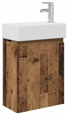 Obrázek produktu pro Koupelnová skříňka s baterií Staré dřevo 45,5 x 22,5 x 84 cm