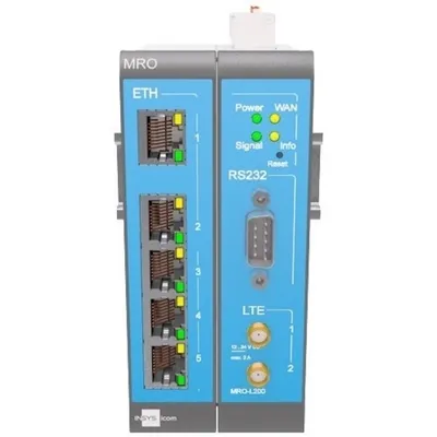 Produktbild von Insys Microelectronics MoRoS MRO-L210 Router mit 10 Gigabit Ethernet, 100 Gigabit Ethernet Blu, Grigio, Bianco