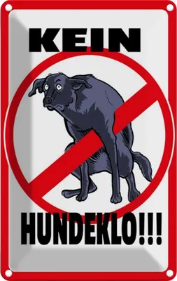 Produktbild von vianmo Blechschild 30x20 cm Kein Hundeklo Tiere Tier Haustier Hund