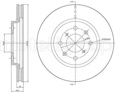 Produktbild von 2x METELLI Bremsscheibe 23-1257C für SUZUKI SWIFT IV (FZ NZ) 40 0mm 256 0mm