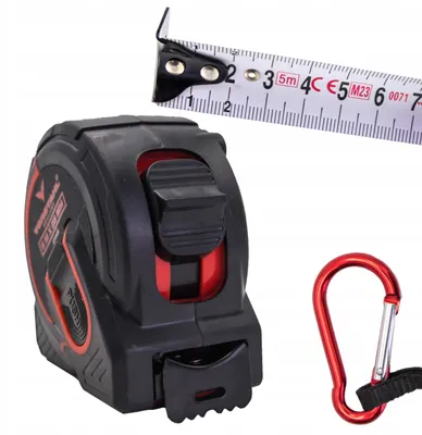 Produktbild von Vorstahl Zweiseitiges Rollmaßband mit Karabiner 5m x 25mm