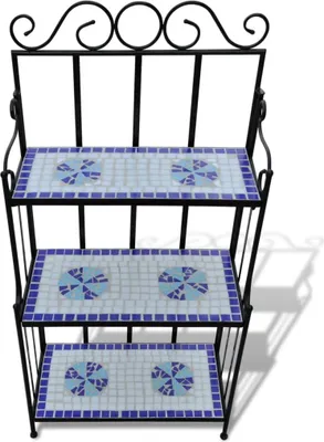 Obrázok produktu pre stojan na rastliny vidaXL Mosaic Blue and White