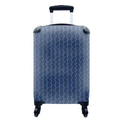 Produktbild von MuchoWow® Koffer Handgepäck Trolley Rollkoffer Kleine Reisekoffer mit 4 Rollen - Pflanzen - Muster - Japan - Cabin Size < 55x40x23 cm & 55x40x20 cm - Fotokoffer - Kabinenkoffer - Boardgepäck - Reise-Box - Reisekoffer - Reisegepäck - Koffer mit Bild - Trolley für Kinder