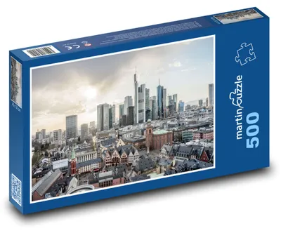 Produktbild von Puzzle 500 Panorama der Wolkenkratzer in der Stadt - martinpuzzle