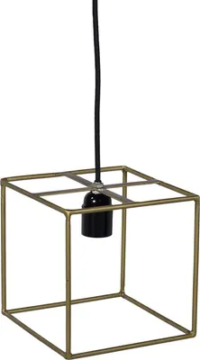 Obrázok produktu pre Štvorcová železná závesná lampa - mosadz
