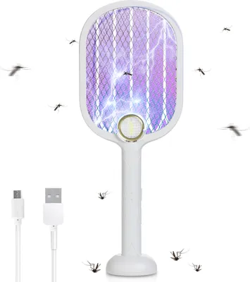 Image de TolleTour 2 en 1 Tapette à mouches électrique Attrape-moustiques Destructeur d'insectes USB Rechargeable Set Tapette à moustiques Piège à insectes Protection contre les insectes