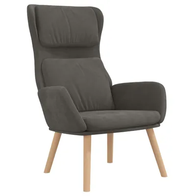 Immagine prodotto di vidaXL Poltrona relax in velluto grigio scuro