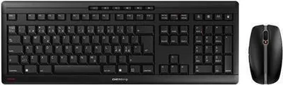 Zdjęcie produktu dla CHERRY Stream Desktop, Pełnowymiarowy (100%), Bezprzewodowy, RF Wireless, QWERTY, Czarny, Dołączona myszka