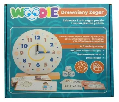 Produktbild von Holz Tischuhr Woodie 3-in-1, mit 20 cm Länge, 22 cm Höhe und 7 cm Breite