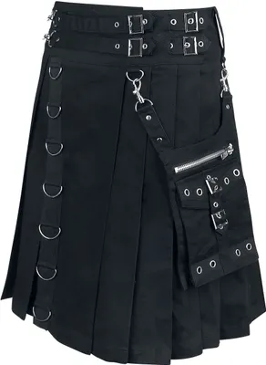 Produktbild von Heartless Mittellanger Rock Herren Calle Kilt schwarz L