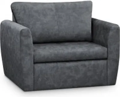 Produktbild von Schlafsessel, Mini Sofa mit Schlaffunktion und Bettkasten, Couch für Wohnzimmer, Schlafsofa Federkern Sofagarnitur Polstersofa Wohnlandschaft mit Bettfunktion - Sara Lux 80 (Dunkelgrau)
