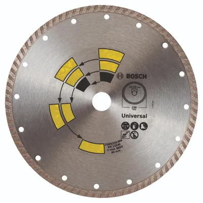 Image de Disque à tronçonner diamanté Bosch Universal Turbo, 230 x 22,23 x 2,6 x 8,0 mm