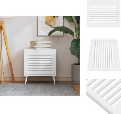 Produktbild von vidaXL Schranktür Lamellen-Design Weiß 39,5x49,4 cm Massivholz Kiefer -  Schranktüren