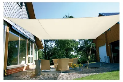 Zdjęcie produktu dla Parasol przeciwsłoneczny 6 x 4 m Kremowo-biały, wodoodporny