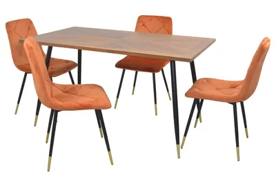 Produktbild von Esszimmer - Tischgruppe 5-teilig Terrafarben