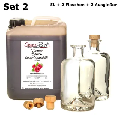 Produktbild von Himbeer Balsam Essig - Spezialität 5L inkl. 2 Flaschen u. 2 Ausgießer gratis!