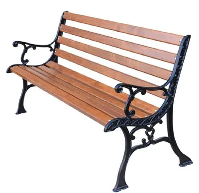 Produktbild von Casa Padrino Jugendstil Gartenbank mit Armlehnen Braun / Schwarz 150 x 40 x H. 78 cm - Parkbank - Sitzbank - Gartenmöbel