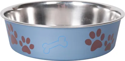 Produktbild von Karlie Hundenapf Ascar Edelstahl Pfotenmotiv, Farbe:blau, Größe:1500 ml