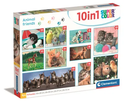 Obrázok produktu pre Clementoni Supercolor 20283, 18 kusov, Zvieratá, 4 rok / roky