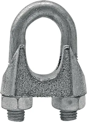 Immagine prodotto di Morsetto zincato per cavo d'acciaio diametro 5 mm 10 pezzi 460405/10
