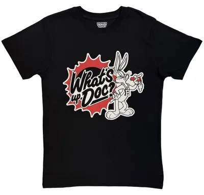 Obrázek produktu pro Looney Tunes – „What’s Up, Doc?“ Tričko pro muže/ženy, uni RO15473 (XL) (černé)