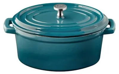 Produktbild von APS 88340 Pfanne 5 STARS - Gusseisen emailliert, Ø 29 cm (Innen Ø Boden: 25 cm) 2 Liter, induktionsgeeignet, ohne Deckel