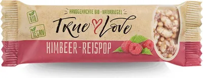Produktbild von True Love Himbeer Reispop Müsliriegel 17g