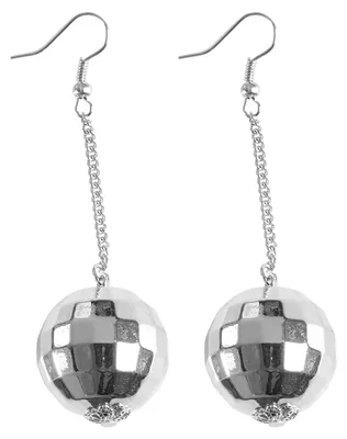 Produktbild von Ohrringe "Discokugel" | Silber - Schmuck Discoparty Kostüm