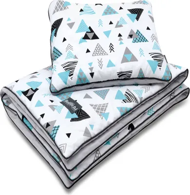 Produktbild von Bellochi Multifunktional Baby Decke Set - Doppelseitig Baby Bettwäsche 75x100 cm und Kissen 30x40cm - aus 100% Baumwolle -   - Tresor
