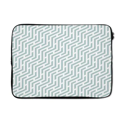 Produktbild von MuchoWow® Laptop Hülle 14 ZollDesign - Geometrie - Muster - Grün Laptoptasche - Laptoptasche - Stoßsicher - Schutzhaube