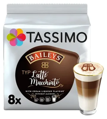 Produktbild von Tassimo Kapseln Typ Latte Macchiato Bailey's | 8 Kaffeekapseln