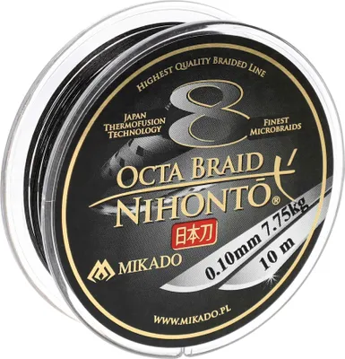 Produktbild von Mikado Nihonto Octa Braid 0.20mm / 18.1kg / 10m BLACK