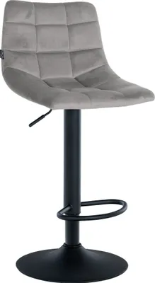 Produktbild von Barhocker HLO-CP265 Samt schwarz  grau