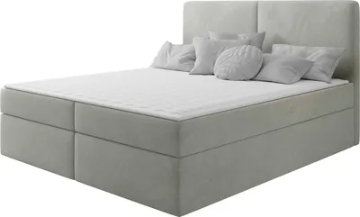 Produktbild von MIRJAN24 Boxspringbett mit zwei Bettkästen Claire, Schlafzimmer Ehebett, Doppelbett mit Topper (Farbe: Manila 14, Größe: 140x200 cm)