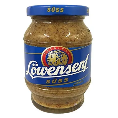 Zdjęcie produktu dla Löwensenf klasyczna oryginalna bawarska słodka musztarda słoik 250 ml