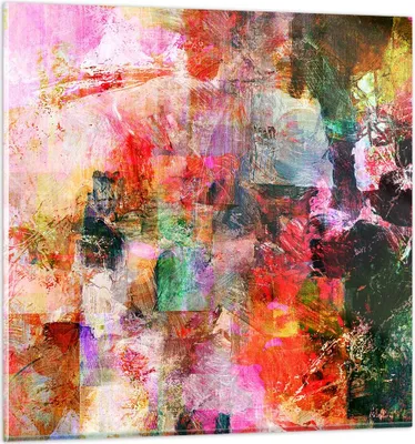 Produktbild von Bilder auf glas - Abstraktion modern - 70x70cm - Glasbilder - Wandbilder - Kunstdruck - zum Aufhängen bereit - Wanddekoration aus Glas - Glas Bilder - Wandbild auf Glas - Einteilig - GAC70x70-3545