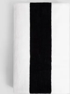 Zdjęcie produktu dla HOMLA Ręcznik LAWENA w czarno białe pasy 100x150 cm