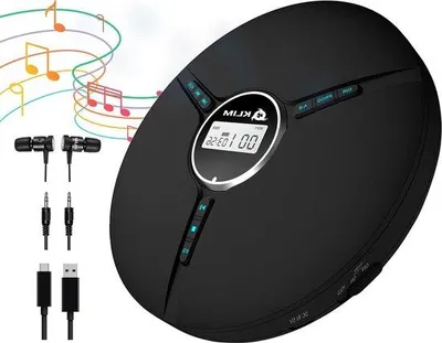 Obrázek produktu pro Kompaktní přenosný CD přehrávač, černý, na baterie