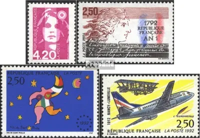 Produktbild von Briefmarken Frankreich 1992 Mi 2914,2915,2924,2925 (kompl.Ausg.) gestempelt Marianne