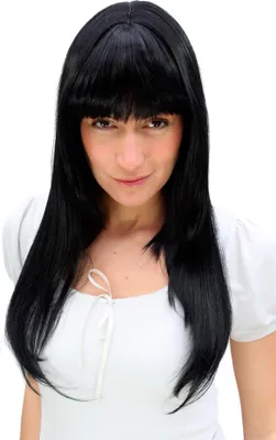 Produktbild von WIG ME UP Perücke schwarz glatt Pony 3223-1