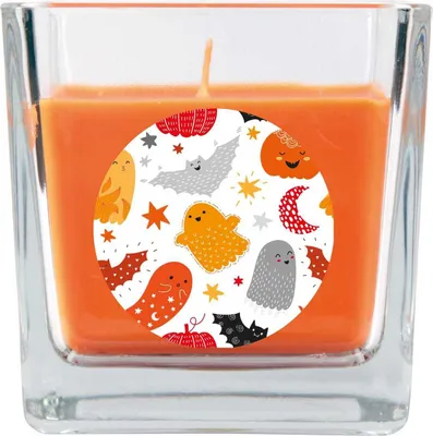 Produktbild von HS Candle "Halloween" Duftkerze im Glas - viele Motive zur Auswahl, Ideale Herbstdeko