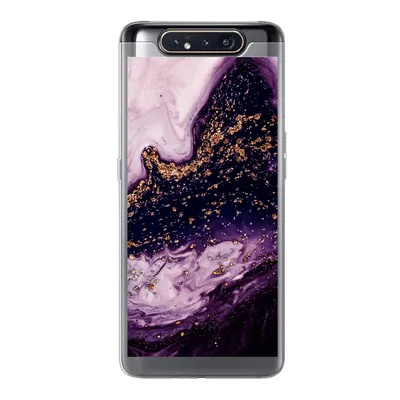 Produktbild von MuchoWow® Handyhülle Schutzhülle Hülle für Samsung Galaxy A80 Marmor - Gold - Naturstein Silikon Softcase Handy Hülle - Schutzdeckel