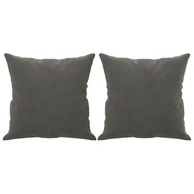 Obrázek produktu pro vidaXL Dekorační polštářek 2 ks. Tmavě šedý sametový 40x40 cm