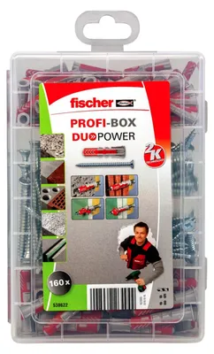 Obrázek produktu pro PROFI BOX DUOPOWER hmoždinky a šrouby, 80 ks