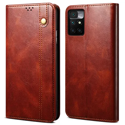 Obrázek produktu pro Pouzdro pro Xiaomi Redmi 10, kožené flip pouzdro peněženka s funkcí stojánku červené