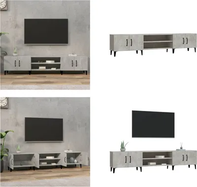 Produktbild von vidaXL TV Schrank Betongrau 180x31,5x40 cm Holzwerkstoff - TV-Schrank - TV-Schränke - TV-Möbel - TV-Ständer