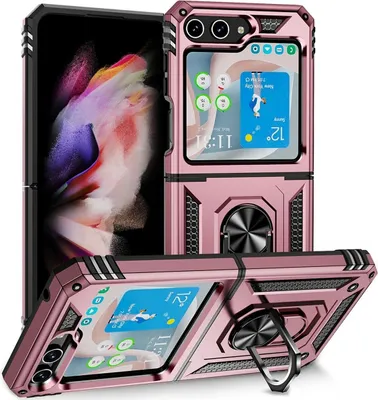 Immagine prodotto di Custodia König Design compatibile con Samsung Galaxy Z Flip5 5G, realizzata in plastica morbida, di colore rosa oro