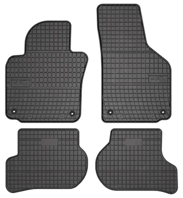 Produktbild von Gummi-Fußmatten für Volkswagen Golf V 2003-2009 (Schrägheck/Kombi) – 4-tlg, Schwarz, passgenau – Wielganizator SolidPRO