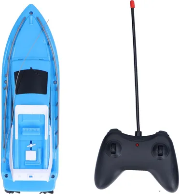 Productafbeelding van Draadloze afstandsbedieningsboot, 2,4 GHz radiobesturing, hoge snelheid, raceboot, blauw